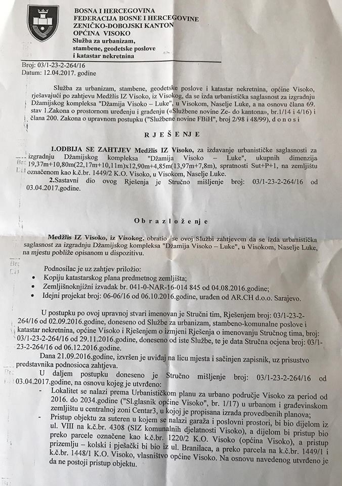 Zabrana dzamije u Lukama 1