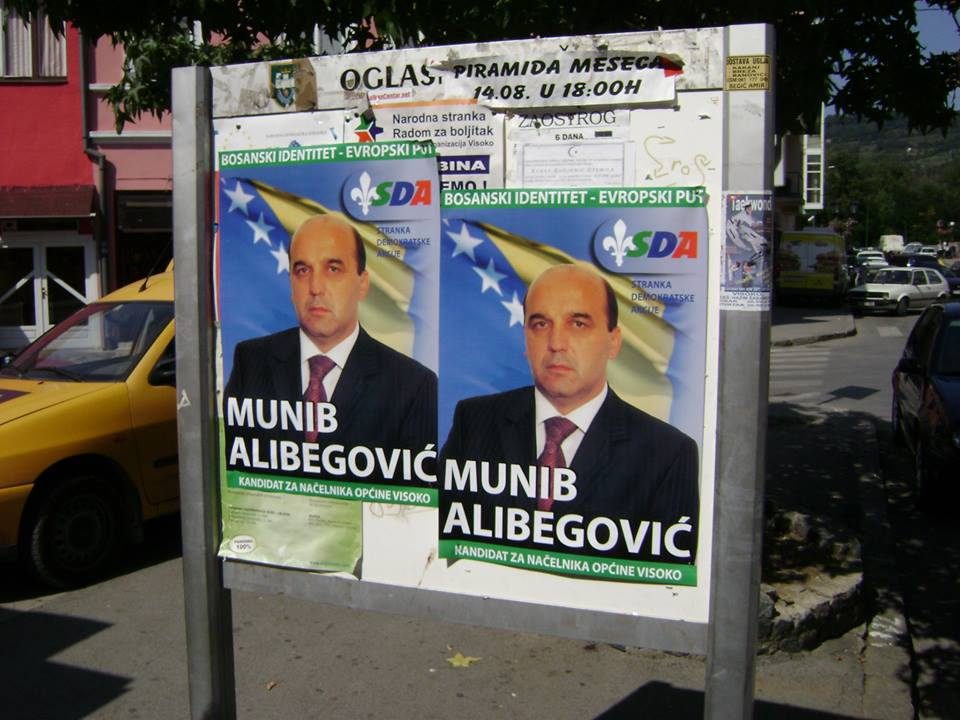 munib alibegovic, predizborni plakat