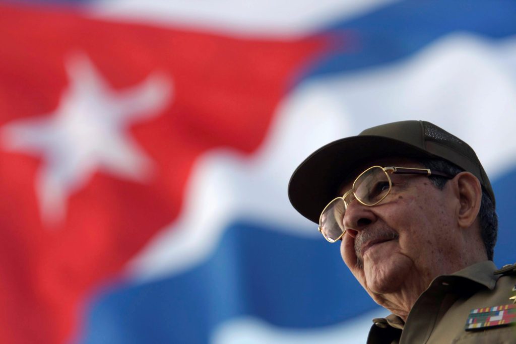 FILE PHOTO - Cuba's President Raul Castro attends the May Day parade at Havana's Revolution Square