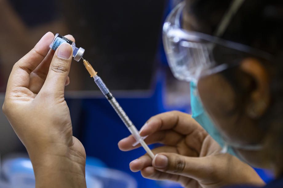 COVID-19 vaccination hub in Melbourne